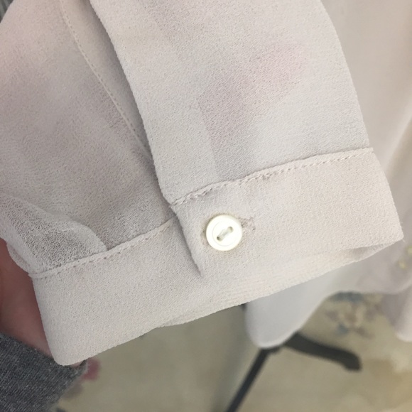 GAP Ivory Sheer Blouse, Size 8 - Picture 4 of 10